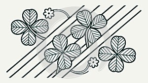 Diagonal Clover Stripe Pattern Vector for Modern Decor, vector design Generative AI