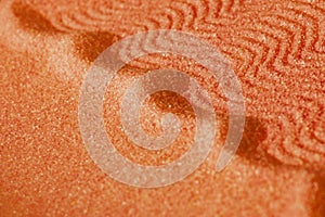 Diagonal composition of sand waves, bright orange tone detail image