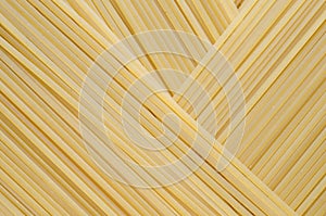 Diagonal geometric pattern of pasta bavette. Traditional Italian food