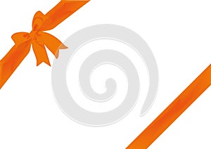 Diagonal Gift Wrap & Bow Orange