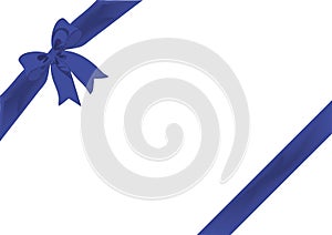 Diagonal Gift Wrap & Bow Royal Blue