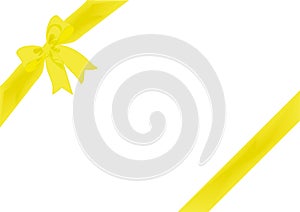 Diagonal Gift Wrap & Bow Yellow