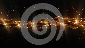 diagonal golden particles lower third