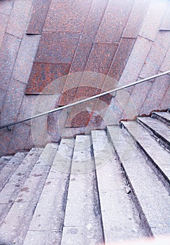 Diagonal granite upstairs city background