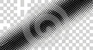 Diagonal halftone fading gradient pattern overlay