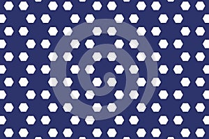 Diagonal hexagonal pattern in midnight blue, displaying an abstract geometric hexagon design with dynamic angles. M photo