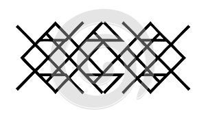 Diagonal Intersecting Grid Lines Vector Pattern, vector design Generative AI