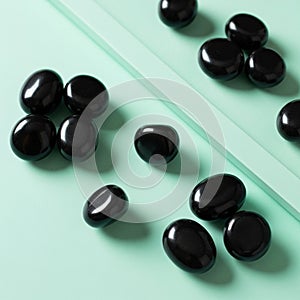 Diagonal line bisects the background, adding a geometric element to