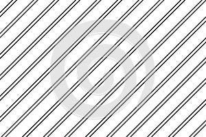 Diagonal line outline. Sparse black stripes. Clean white backdrop. Vector minimal arrangement. photo