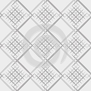 Diagonal lines gride seamless texture, vector fabric pattern background