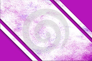 Diagonal magenta and blue splattered watercolor banner. Magenta abstract corner design.