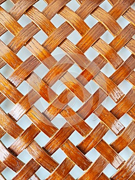 Diagonal mesh made of bamboo