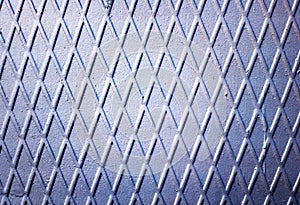 Diagonal metal stitches wall texture background