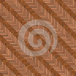 Diagonal pattern brick surface flooring