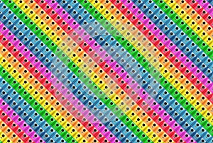 Diagonal pattern rainbow colors