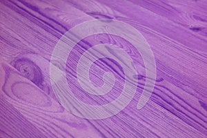 Diagonal Pattern of Vibrant Purple Colored Wood Plank Surface