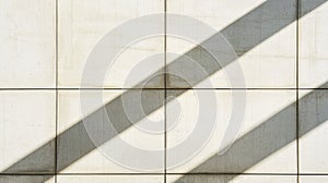 Diagonal Shadows on Offwhite Tile Wall