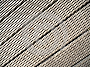 Diagonal shot of decking board suitable for a background