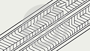 Diagonal Striped Chevron Pattern, vector design Generative AI