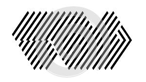 Diagonal Striped Chevron Vector Pattern for Dynamic Backgrounds, vector design Generative AI