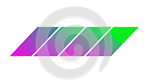 Diagonal Stripes Rectangle Abstract Pattern Icon, vector design Generative AI