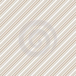 Diagonal stripes seamless pattern. Subtle beige and white vector lines texture