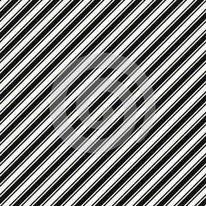 Diagonal stripes seamless pattern. Vector thin and thick slanted lines.