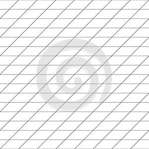 Diagonal, tilt, lean units grid, mesh, grating. Regular angle lines lattice pattern. Plotting, drafting, graph paper seamless