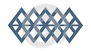 Diagonal woven geometric pattern, intricate abstract texture, vector design Generative AI