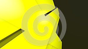 Diagonal yellow dynamic stripes on color background. Modern abstract 3d render background with lines and shadows