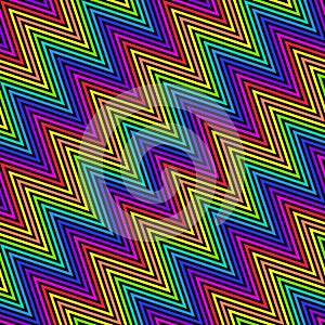 Diagonal zigzag vector seamless pattern. Gradient chevron stripes background