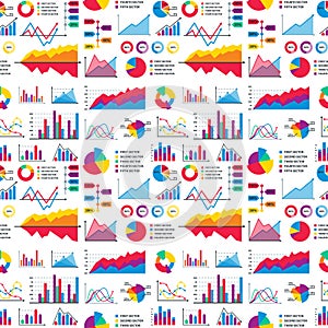 Diagram chart graph elements vector business infographic flow sheet data template arrows and circle progress