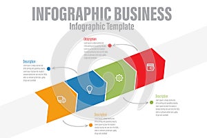 A diagram of a chart that says infographics. presentation vector infographic. Infographic template for business.