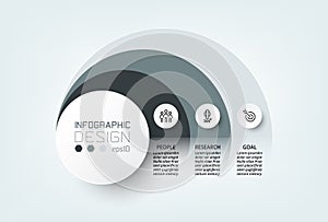 Diagram circle design systematic display vector infographic