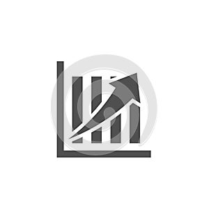 Diagram data vector icon