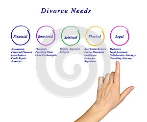 Diagram of Divorce Needs