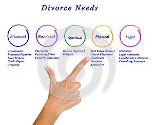 Diagram of Divorce Needs photo