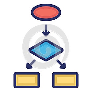 Diagram, flowchart Isolated Vector Icon Which can easily modify or edit