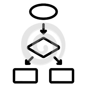 Diagram, flowchart Isolated Vector Icon Which can easily modify or edit