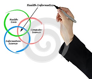 Diagram of health informatics photo