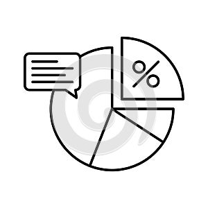 Diagram line vector icon which can easily modify or edit