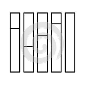 Diagram line vector icon which can easily modify or edit