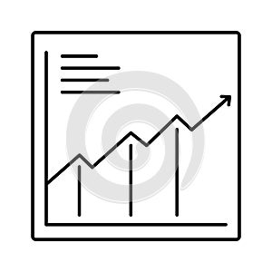 Diagram line vector icon which can easily modify or edit