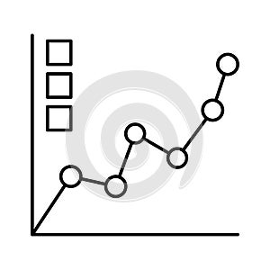 Diagram line vector icon which can easily modify or edit