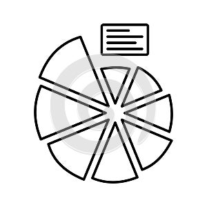 Diagram line vector icon which can easily modify or edit