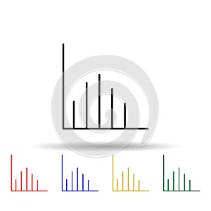 diagram multi color style icon. Simple thin line, outline vector of web icons for ui and ux, website or mobile application