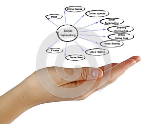 Diagram of social networking