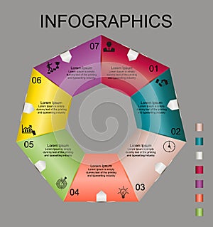 diagrams in the form of a figure in seven stages