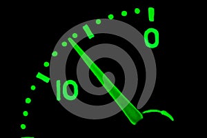 Dial, green, two