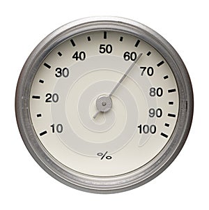 Dial of hygrometer, isolated